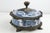Asian Vintage Maitland-Smith Blue and White Porcelain Box With Brass Hand Painted Floral Details For Sale - Image 3 of 13