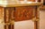 Near Pair of Mid-Century French Louis XVI Ormolu Marquetry Side Tables For Sale - Image 13 of 17