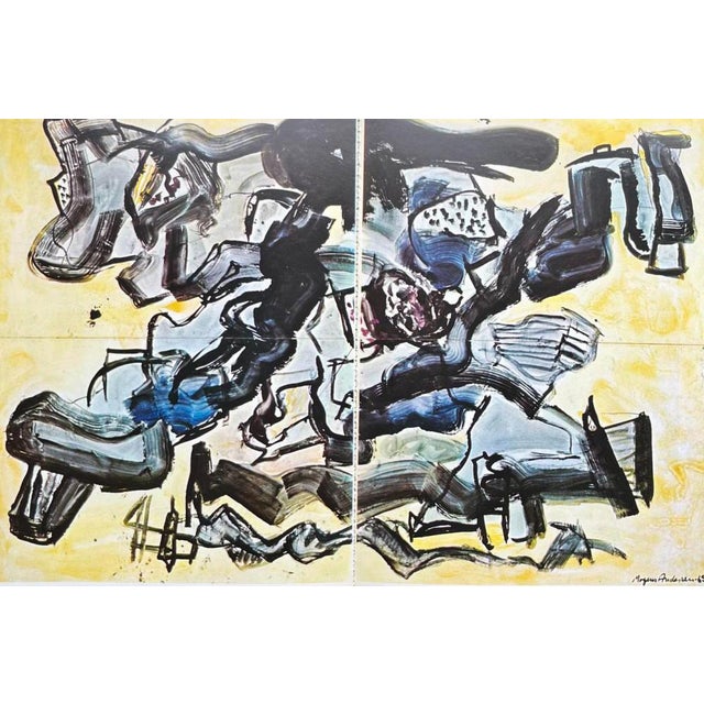 Mogens Andersen 300 x 450 pre-stage for tapestry made in 1965, the work is made on cardboard and subsequently glued on a...