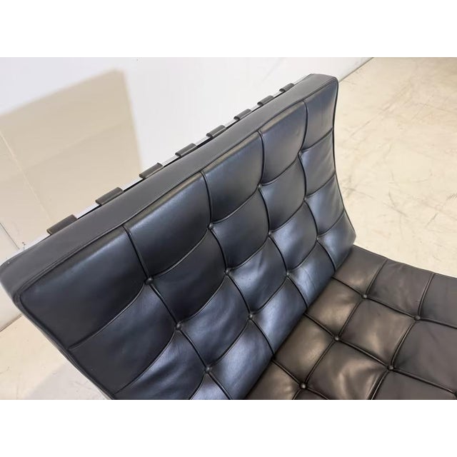 Mid-Century Modern Leather Barcelona Chair by Ludwig Mies Van Der Rohe for Knoll Inc. For Sale - Image 3 of 15
