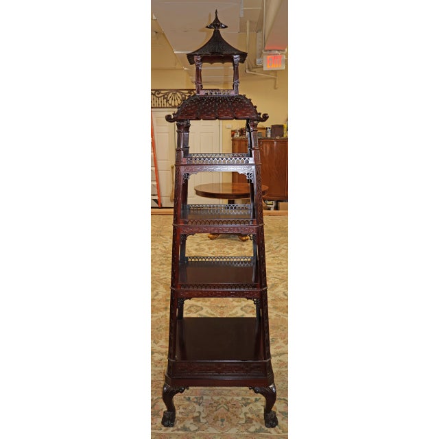 Kindel Varney & Sons Chinese Chippendale Etagere Pagoda Vitrine For Sale In New York - Image 6 of 18