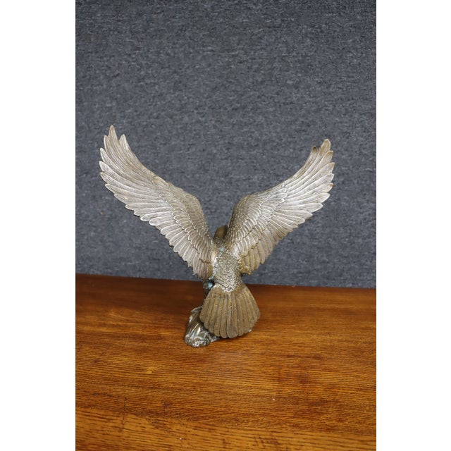Cast Metal Eagle Sculpture For Sale - Image 10 of 13