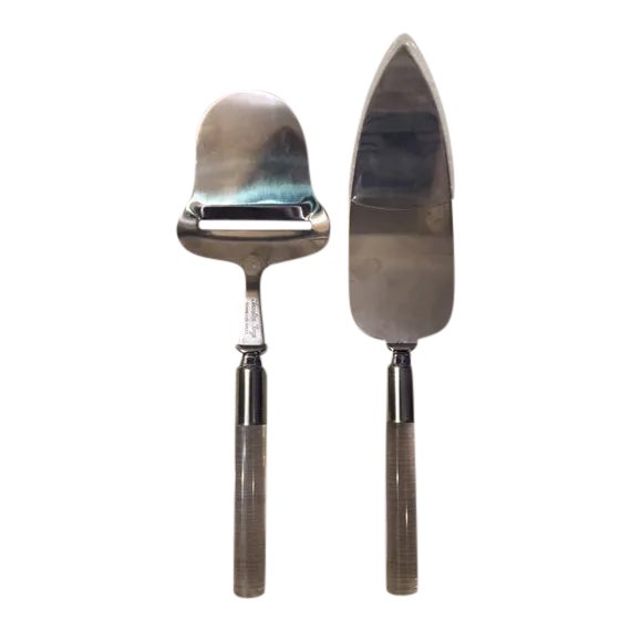 1980s Lucite Handled Servers - a Pair For Sale