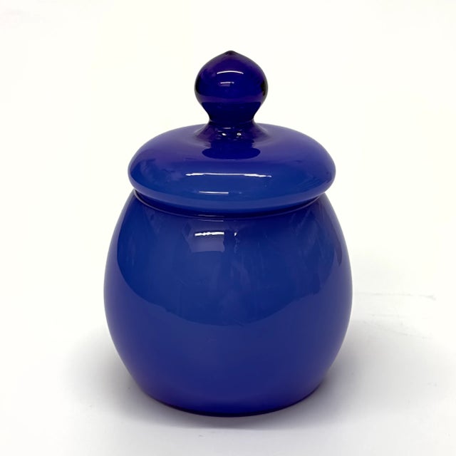 Primary Palette Glass Lidded Container Curation - Group of 3 For Sale - Image 4 of 10