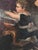Textile Late 19th Century Antique Large Signed Painting Young Musicians For Sale - Image 7 of 12
