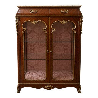 Napoleon III Display Case in Mahogany For Sale