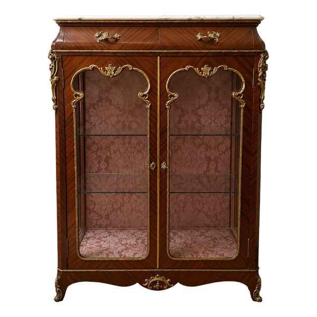 Napoleon III Display Case in Mahogany For Sale