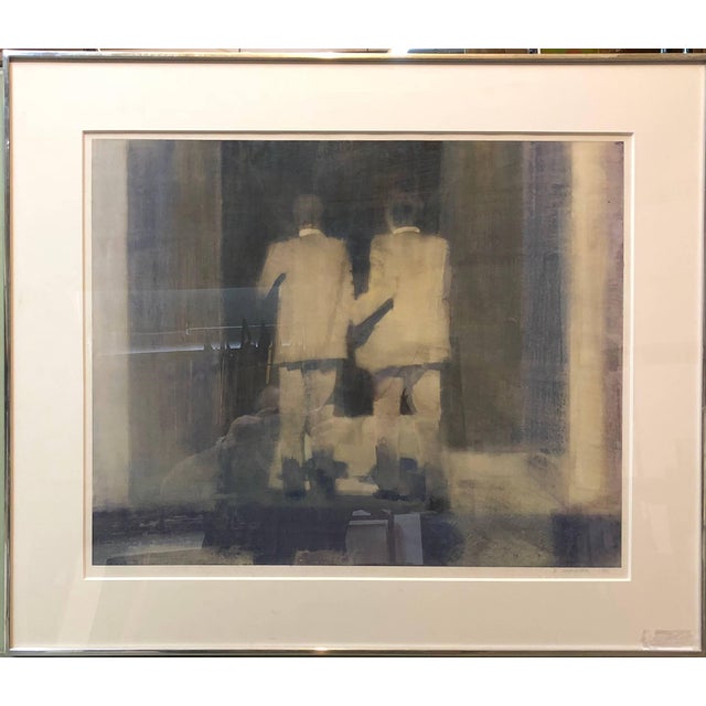 American Elinore Schnurr-Colflesh, Modernist Watercolor Painting "Passages in Darkness" Nyc Businessmen For Sale - Image 3 of 6