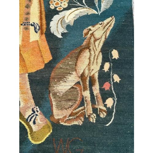 Vintage Polish Medieval Aubusson Handwoven Tapestry, 1940s For Sale - Image 11 of 18