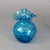 Antique Ariel Blue Coinspot Ruffle Top Glass Water Pitcher, Circa 1900 For Sale - Image 9 of 11