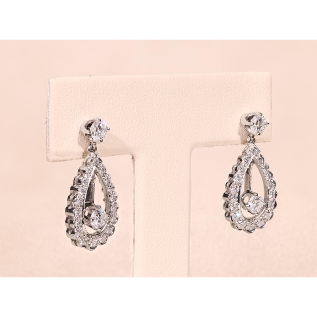 Contemporary The Menten: Hollywood Glam Era Diamond Dangler Earrings, 2 Pieces For Sale - Image 3 of 8