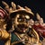 Powerful vintage bronze statue of Dorje Shugden, the revered Dharma protector of Tibetan Buddhism, seated atop a roaring...