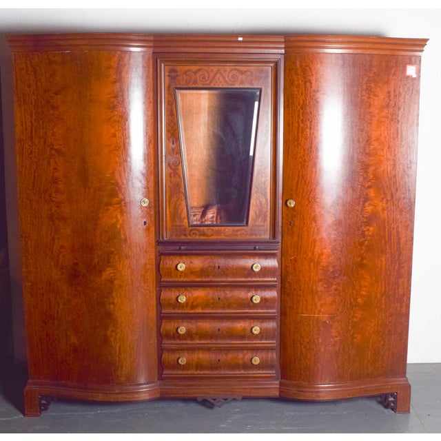 Wooden Sacristy Wardrobe with Central Oratory, 1930 For Sale - Image 4 of 13