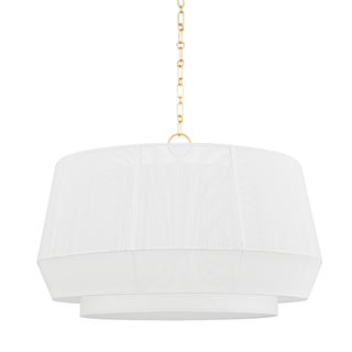 Hudson Valley Lighting Debi 30.5 in. 4 Light Pendant in Aged Brass Finish For Sale