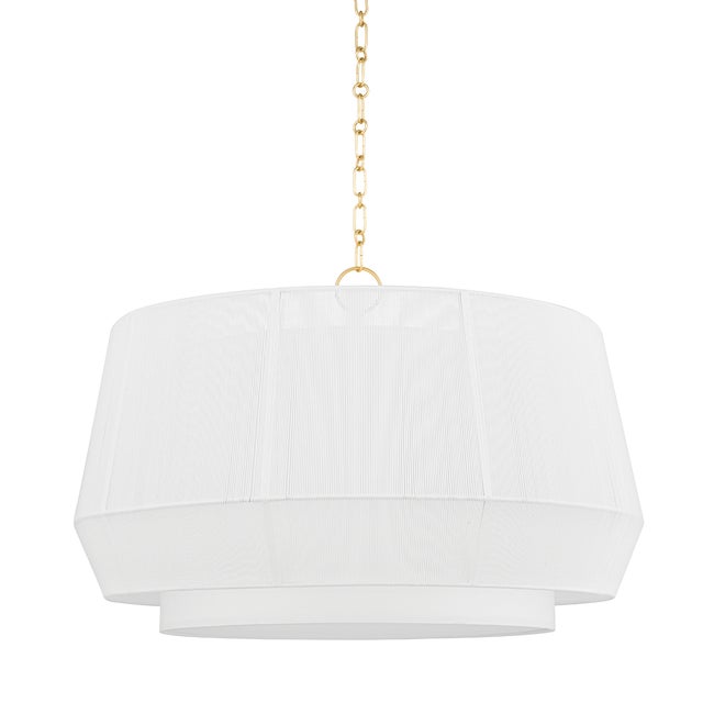 Hudson Valley Lighting Debi 30.5 in. 4 Light Pendant in Aged Brass Finish For Sale