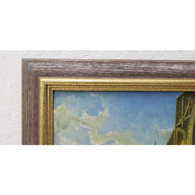 Vintage Impressionist Painting "Sunday Morning" by Hale 20th C. For Sale - Image 4 of 8