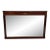 Large Vintage Traditional Mahogany Wall Mirror With Carved Crest Floral Appliqués For Sale