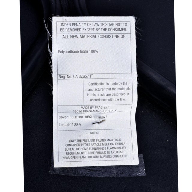 4 Frag Contemporary Italian Black Leather Barstools For Sale - Image 15 of 18