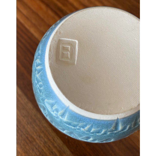 Early 21st Century Early 21st Century Turquoise Handmade Pottery Condiment Jelly/Jam Jar with Lid For Sale - Image 5 of 5