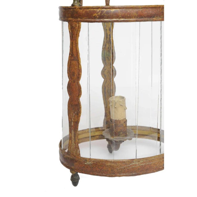 Antique Lacquered Wall Lantern For Sale - Image 4 of 6