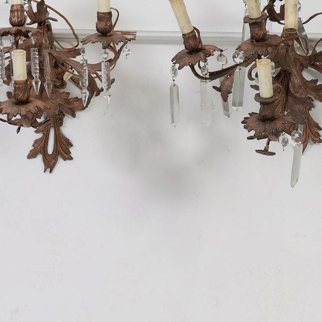 Napoleon III Glass Wall Sconces, Set of 4 For Sale - Image 3 of 6