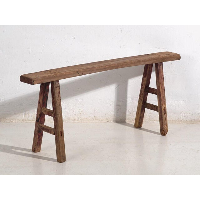 Antique Wood Bench | Wooden Bench | Amaru For Sale - Image 9 of 9