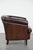 Stylish and Characterful Dark Brown Vintage Club Armchair in English Style Made of Sheepskin with Matching Piping For Sale - Image 3 of 16