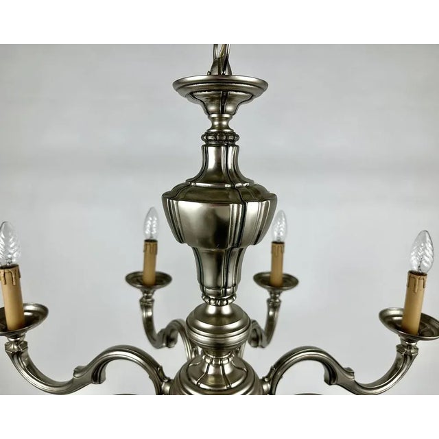 1970s Vintage Bronze Chandelier, Belgium, 1970s For Sale - Image 5 of 11