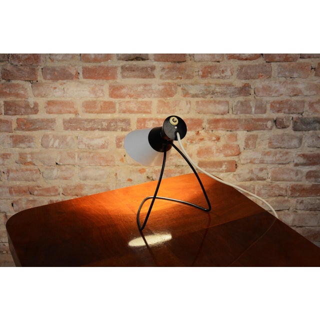 Metal Mid-Century Czech Table Lamp in Metal attributed to J. Hůrka for Napako, 1950s For Sale - Image 7 of 10