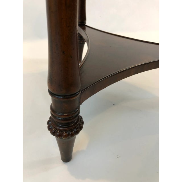 Maitland Smith 3 Drawer Round Side Table With Faux Marble Top For Sale - Image 9 of 12