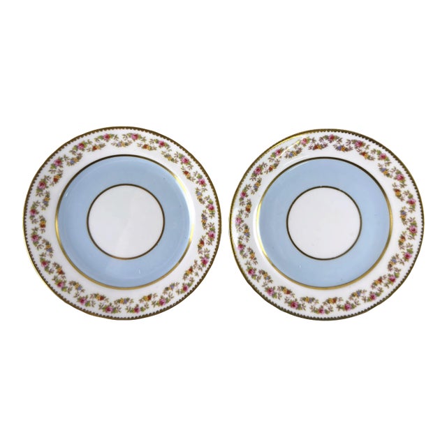 Antique English Pair of Paragon Fine Bone China Saucers For Sale