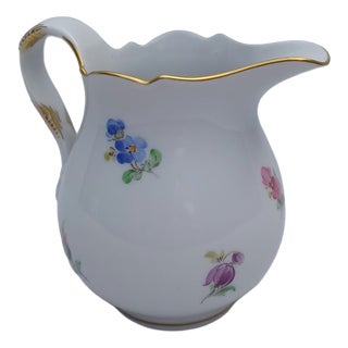 Vintage Porcelain Miniature Creamer with Hand-Painted Floral Motifs from Meissen, 1960 For Sale