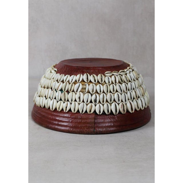 Vintage Hausa Bowl with Leather For Sale - Image 4 of 6