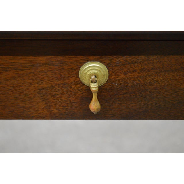 Romweber Thornhill House Collection Carleton Varney Norris Wakefield Mahogany Leather Writing Desk For Sale - Image 9 of 17