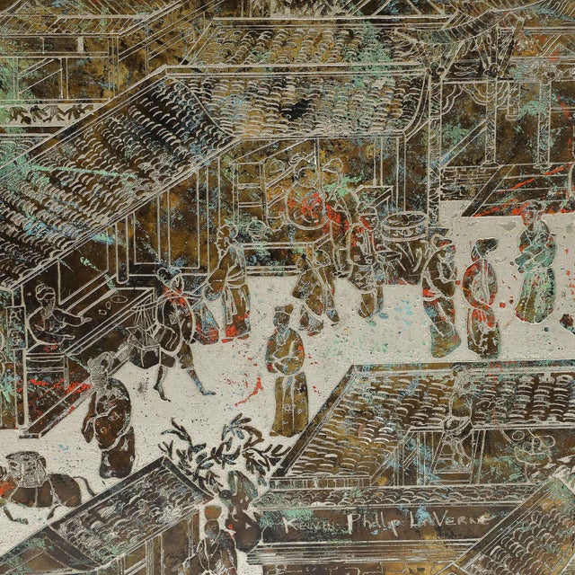 Mid-Century Modern Spring Festival Cocktail Table Signed Philip & Kelvin Laverne For Sale - Image 10 of 12