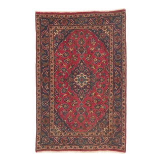 Vintage Persian Kashan Rug, 03'02 X 04'09 For Sale