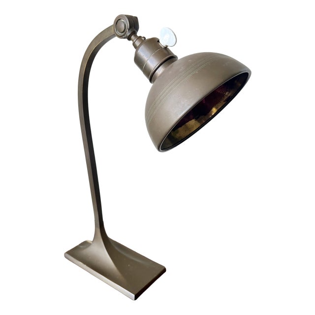 Early 20th Century Art Deco Brass Table Lamp, France For Sale