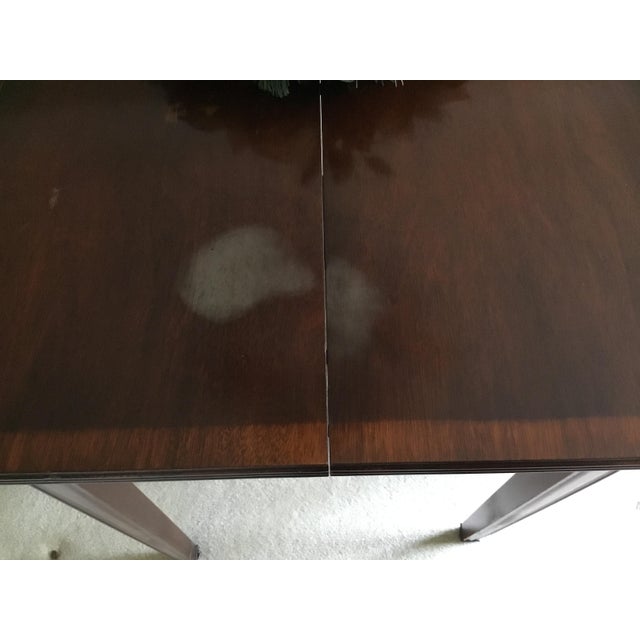 Vintage Brandt Mahogany Drop-Leaf Dining Table & Four Chairs With 21" Leaf and Custom Table Pads For Sale - Image 18 of 18