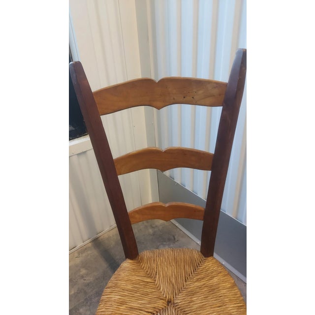 Pair of Antique Italian Ladder-Back Milking Chairs — 19th Century For Sale - Image 4 of 8