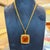 Mid-Century Modern Gia Certified 20.61 Carat Orange Opal 18k Gold Diamond Pendant Necklace For Sale - Image 3 of 12