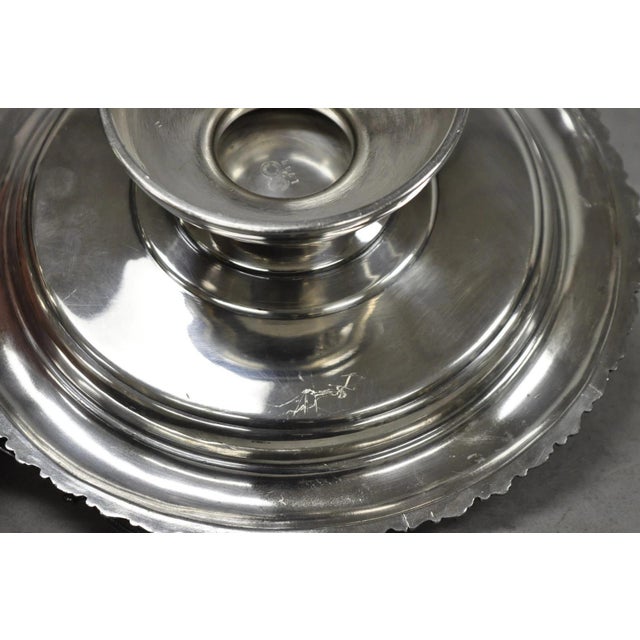 Early 20th Century Meriden Art Nouveau Silver Plated Floral Repousse Bread Pastry Brides Basket For Sale - Image 11 of 17