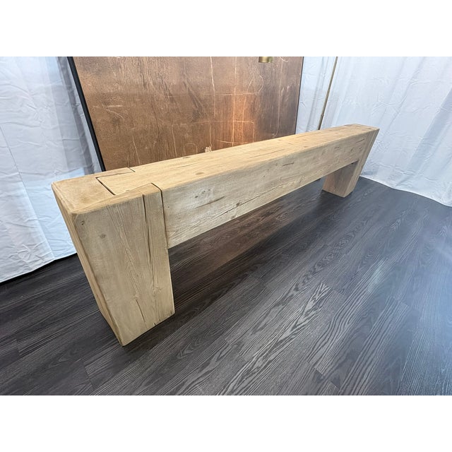 Rh Reclaimed English Beam Console Table – 118" – Salvaged Natural For Sale - Image 13 of 18