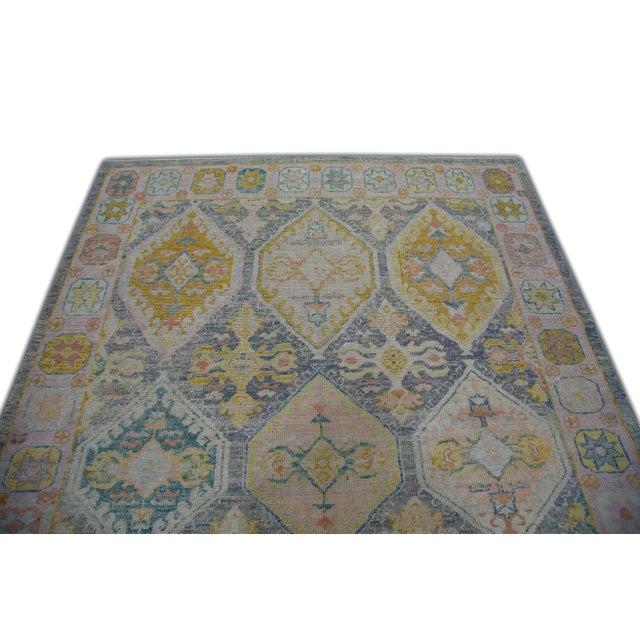 Modern Turkish Oushak Rug 6'3" x 8'10" For Sale - Image 4 of 7