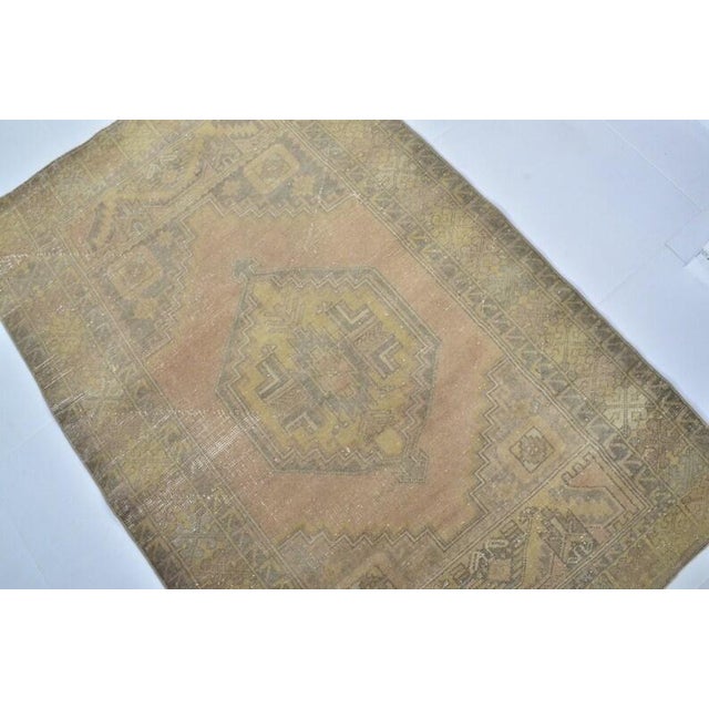 Tan Oushak Anatolian Beige Rug For Sale - Image 8 of 10
