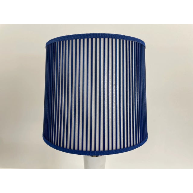 Retro Drum Stick Shade in Solid Dark Blue, 14" For Sale - Image 4 of 4