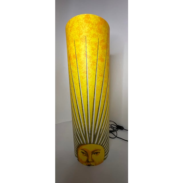 Mid-Century Modern Pair of Vintage Fornasetti “Sun” Table Lamps for Antonangeli Italy 1990s For Sale - Image 3 of 15