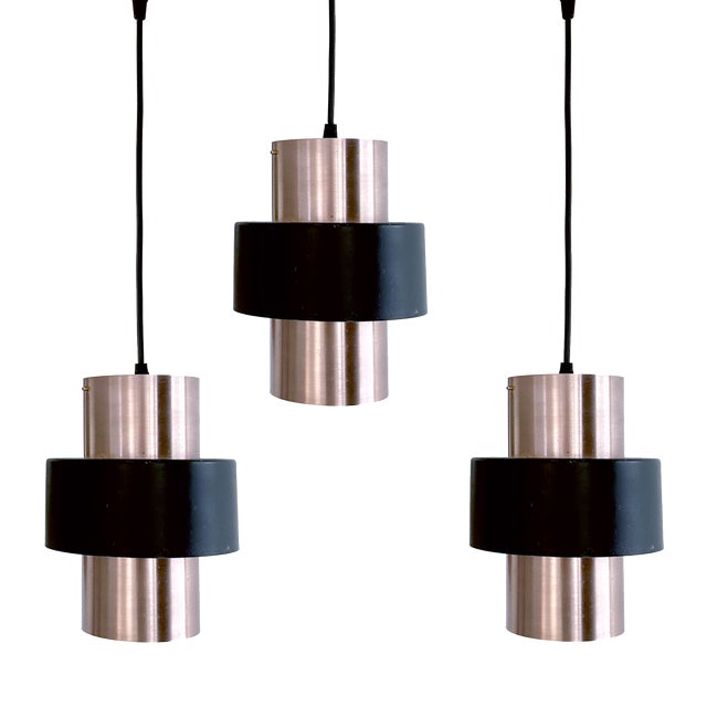 Vintage Danish Pendant Lights, 1960s, Set of 3 For Sale