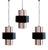 Vintage Danish Pendant Lights, 1960s, Set of 3 For Sale