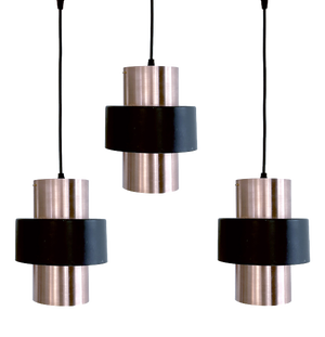 Vintage Danish Pendant Lights, 1960s, Set of 3