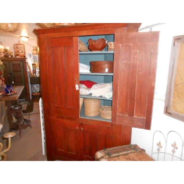 19th Century Early American Corner Cupboard Chairish